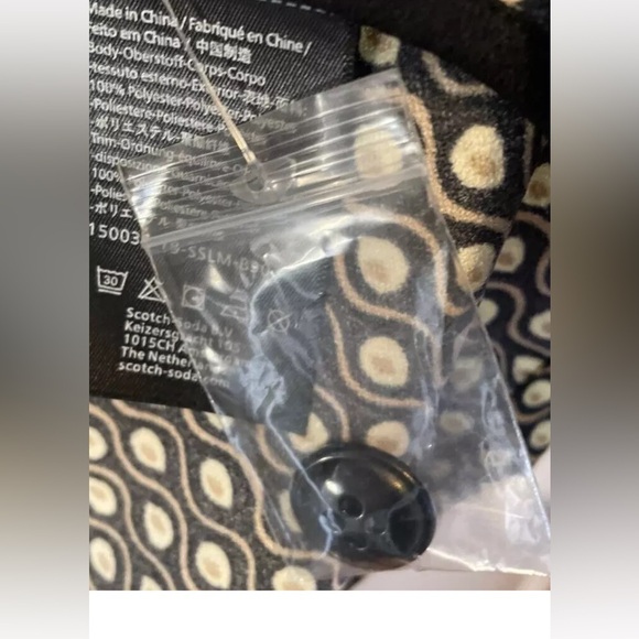 Scotch & Soda Maison Scotch Black Gold Printed Pajama LS Blazer Womens Size S - Picture 6 of 8